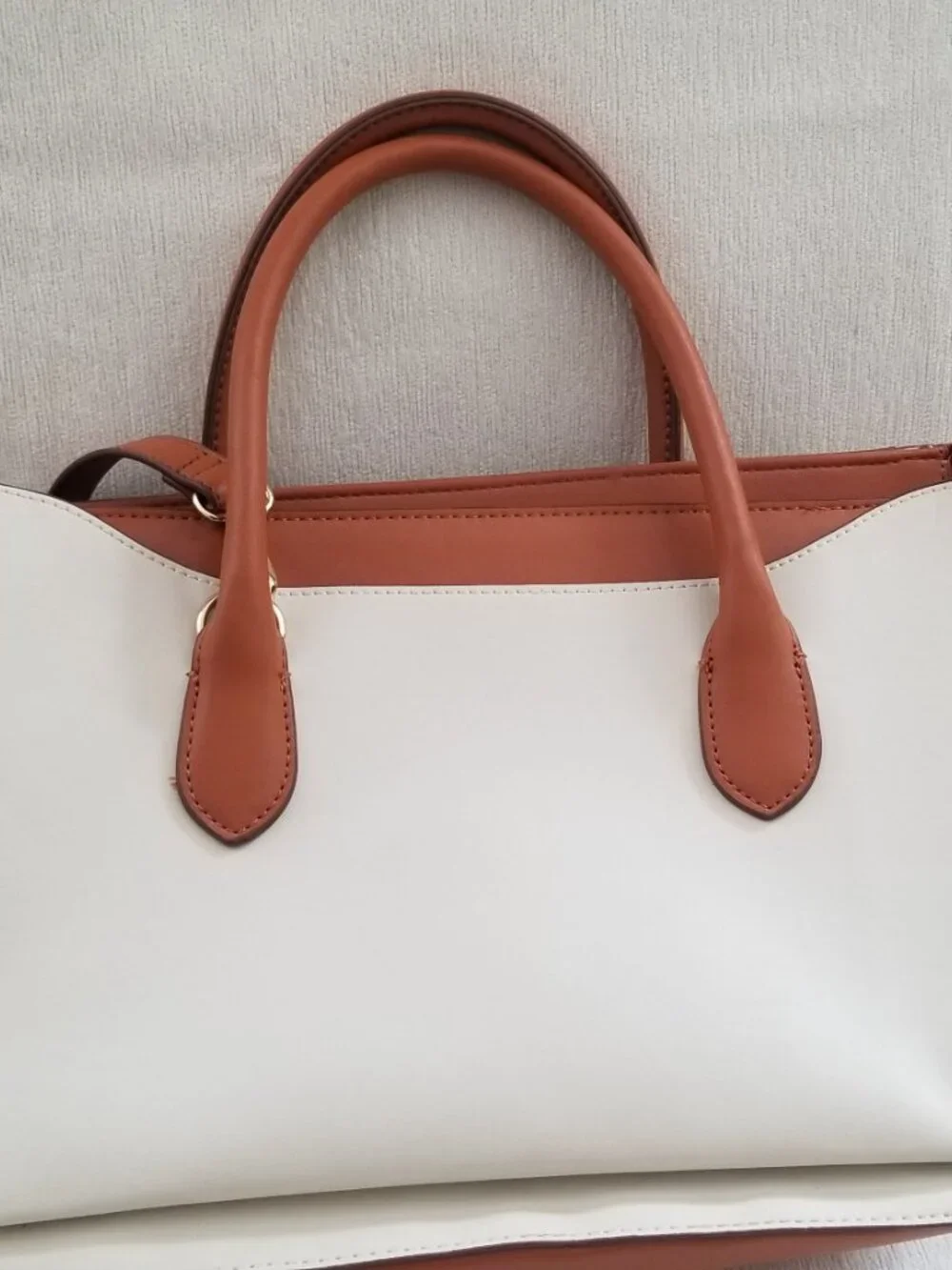 Lou Lu Beige Brown Hand bag Used in excellent condition Like New with out tags